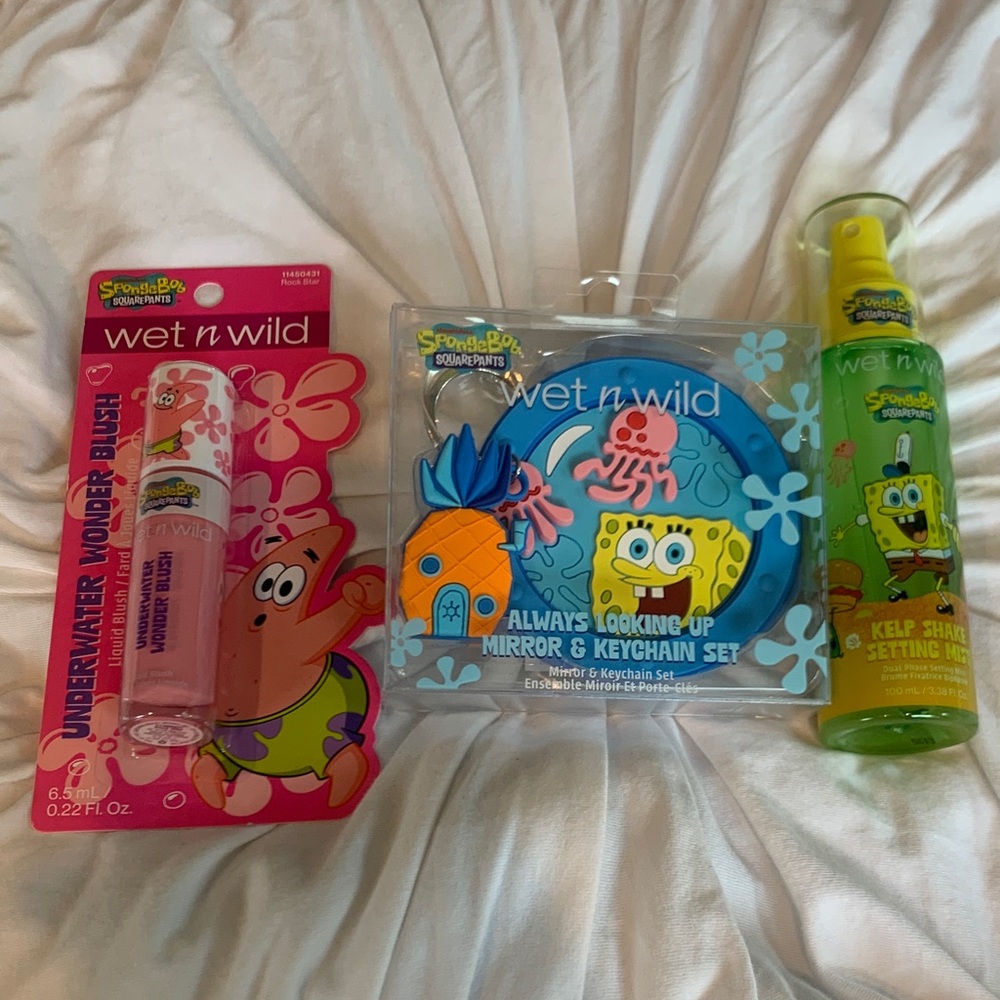 Wet n Wild SpongeBob Makeup Collection with Pink and Blue Accents